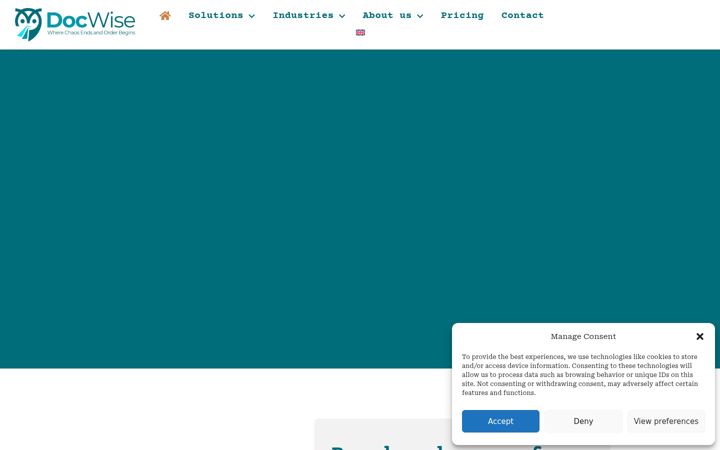 Screenshot of docwise.eu