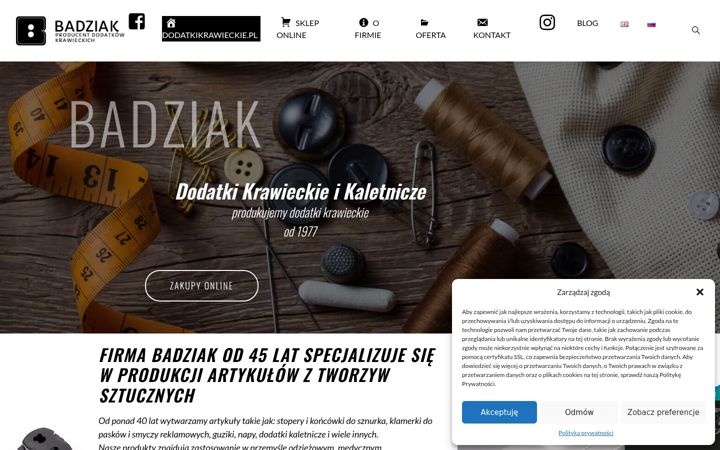 Skjámynd af dodatkikrawieckie.pl