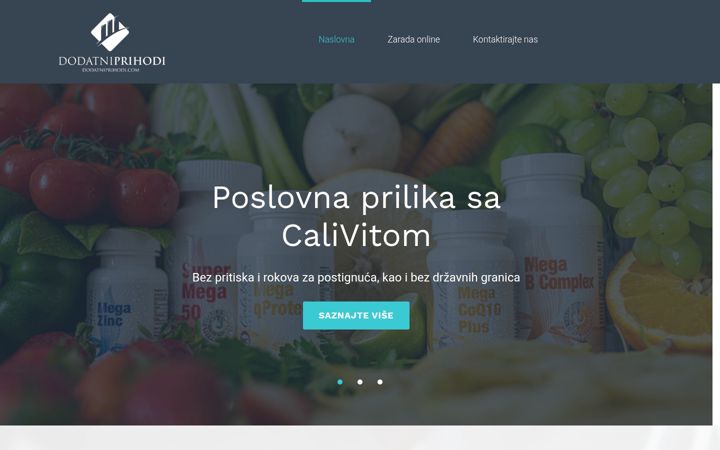 Screenshot of dodatniprihodi.com