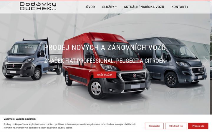 Screenshot of dodavky-duchek.cz