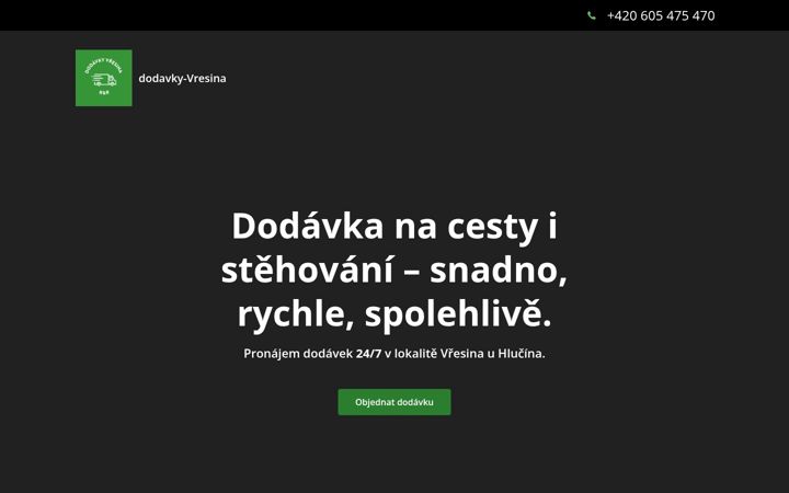 Screenshot of dodavky-vresina.cz