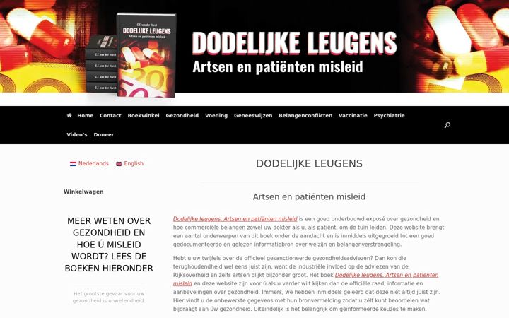 Posnetek zaslona dodelijkeleugens.nl