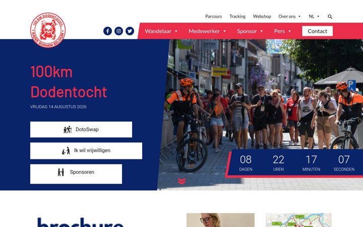 Screenshot of dodentocht.be