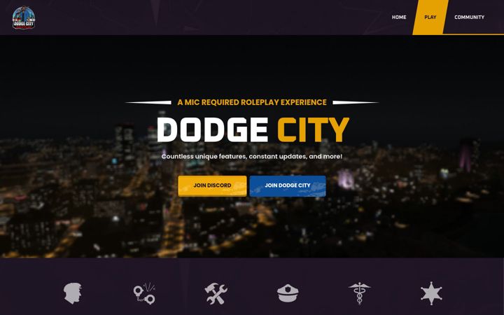 Snimka zaslona za dodgecityrp.net