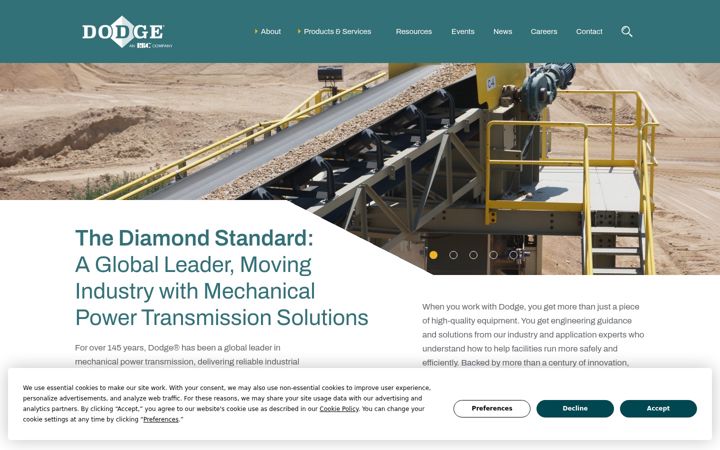Screenshot of dodgeindustrial.com