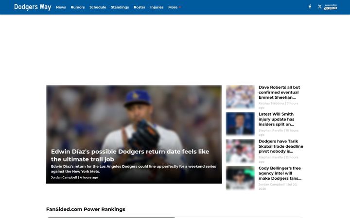 Captură de ecran a dodgersway.com