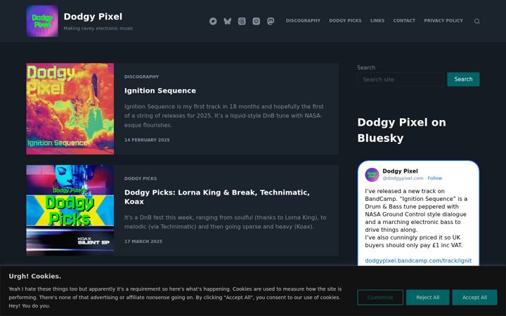 Screenshot of dodgypixel.com