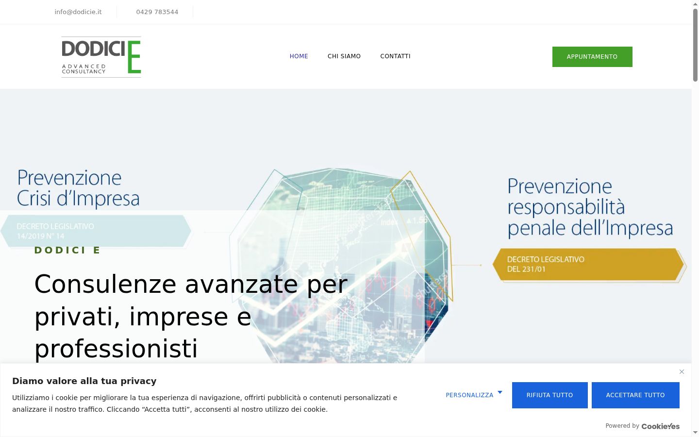 Snimka zaslona bannera za privolu prikazanog prije bilo kakve interakcije