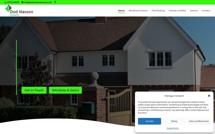 Screenshot of dodmassonjoinery.co.uk