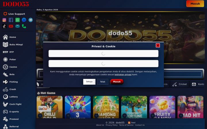 Screenshot of dodo55.com