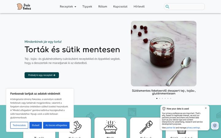 Screenshot of dodobakes.hu