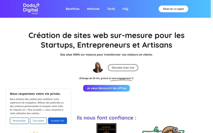 Screenshot of dododigitaldesign.fr