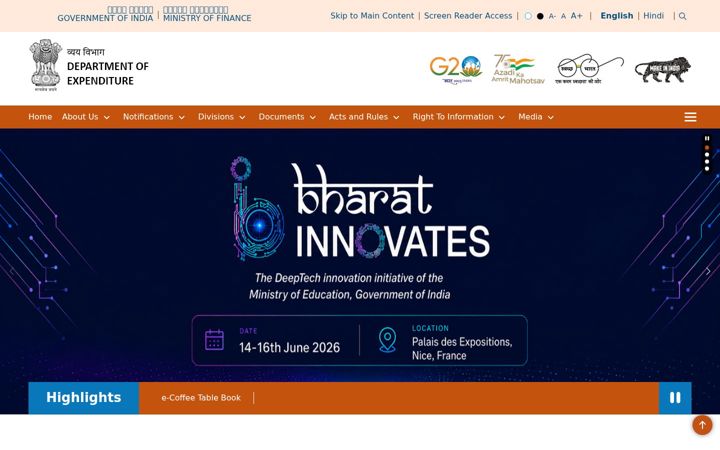 Screenshot of doe.gov.in