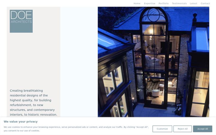 Screenshot of doearchitects.com