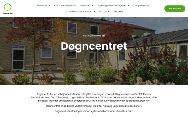 Snimka zaslona za doegncentret.dk