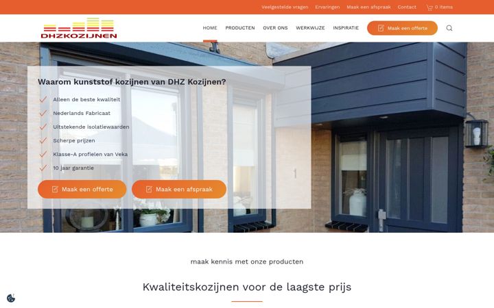 Posnetek zaslona doehetzelfkozijnen.nl