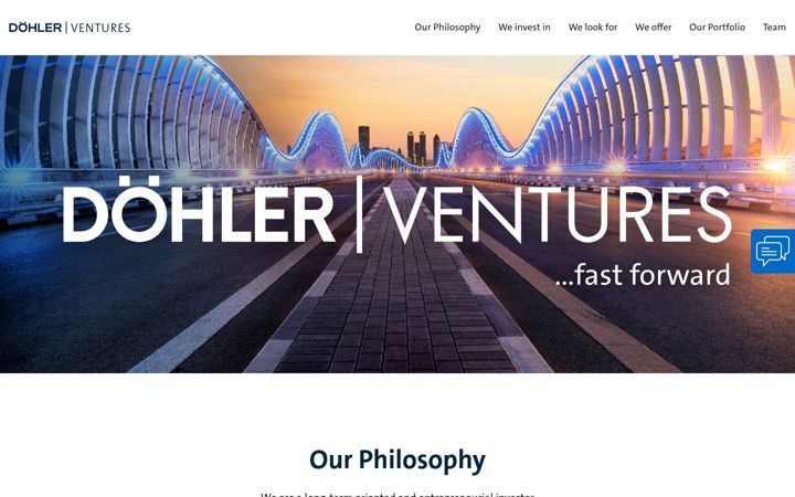 Screenshot of doehler-ventures.com