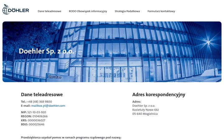 Skjámynd af doehler.pl