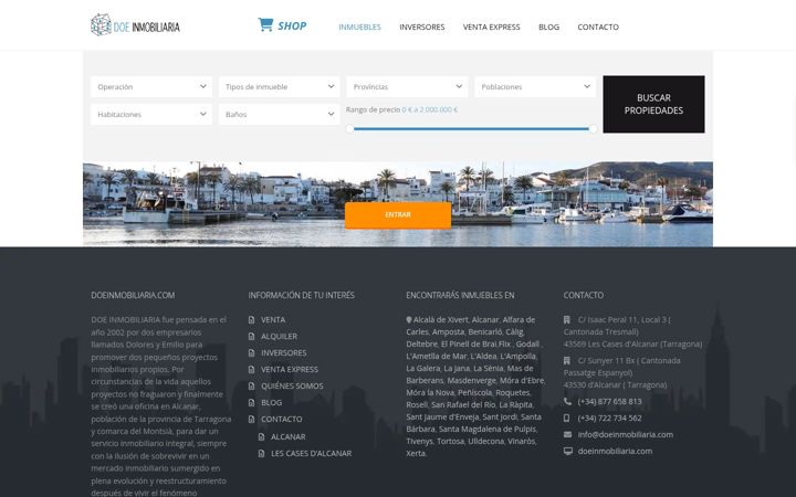 Screenshot of doeinmobiliaria.com