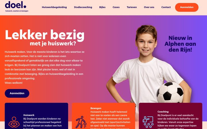 Posnetek zaslona doelpunt-alphen.nl