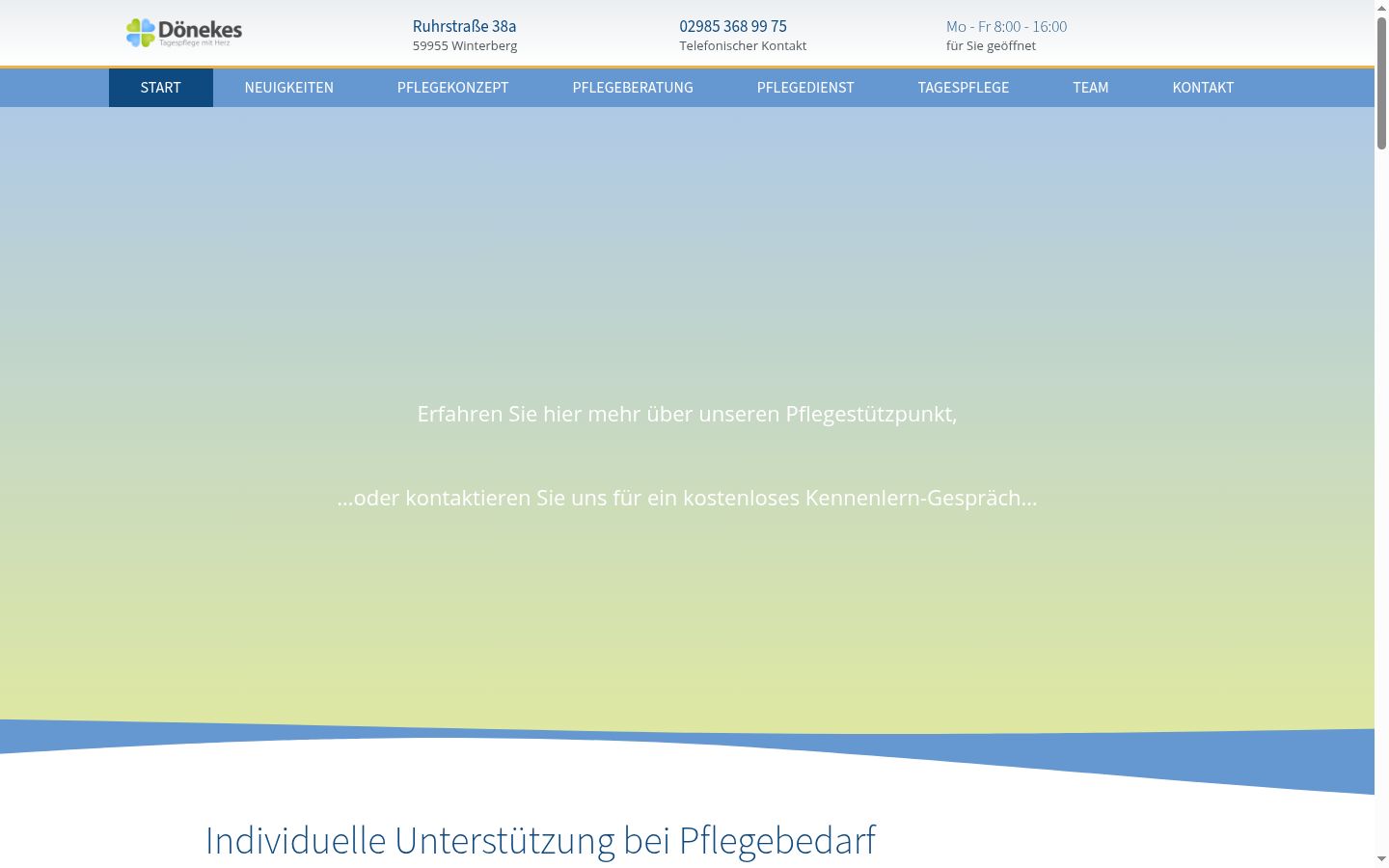 Screenshot des Einwilligungsbanners vor jeglicher Interaktion