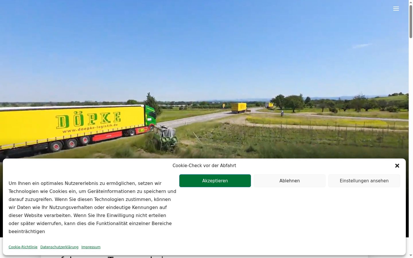 Screenshot του banner συγκατάθεσης που εμφανίστηκε πριν από οποιαδήποτε αλληλεπίδραση