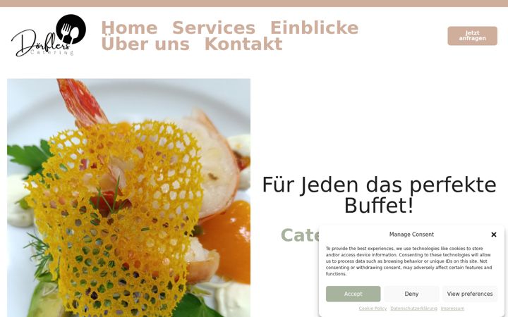 Captură de ecran a doerfler-catering.de