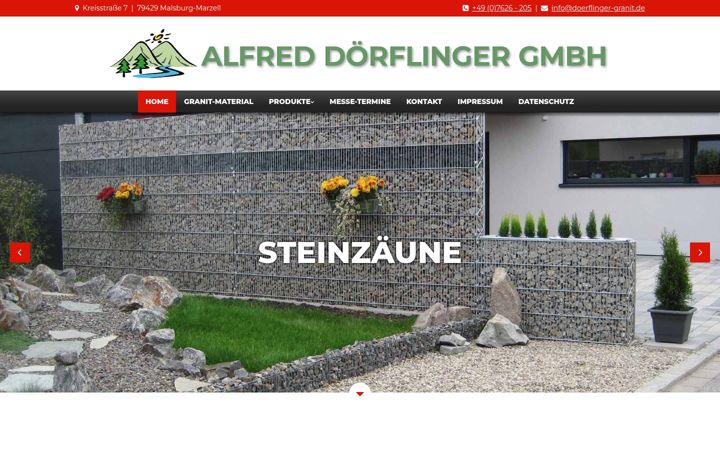 Captură de ecran a doerflinger-granit.de
