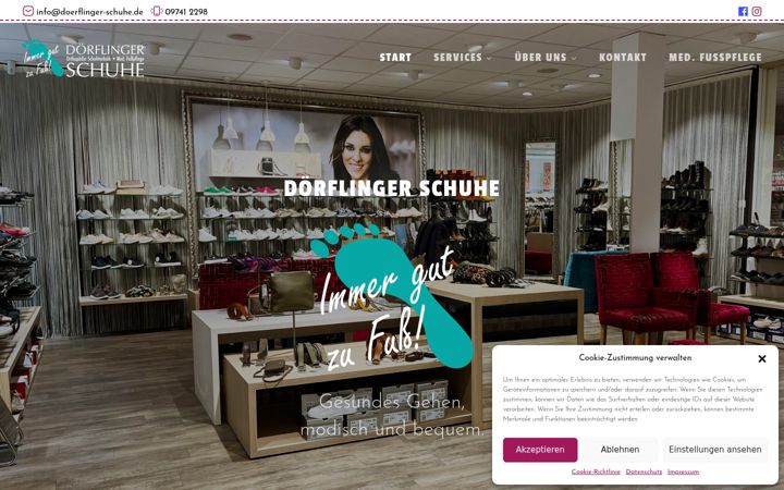 Captură de ecran a doerflinger-schuhe.de