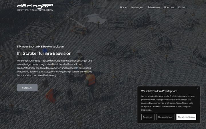 Screenshot of doeringer-bau.de