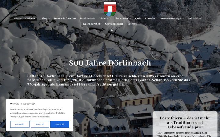 Captură de ecran a doerlinbach800.de