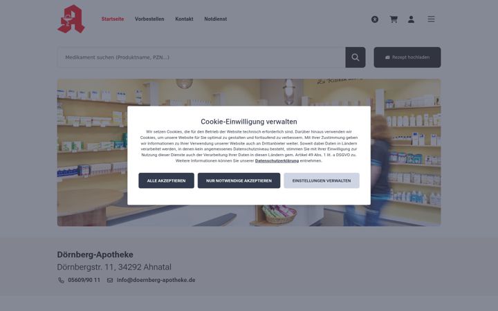 Screenshot of doernberg-apotheke.de