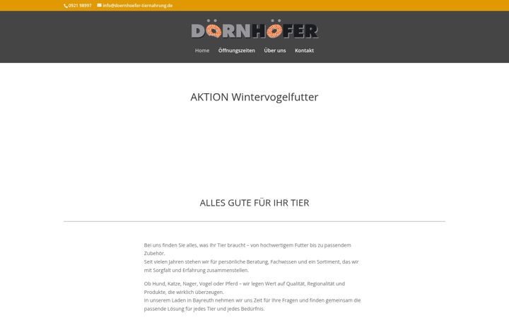 Screenshot of doernhoefer-tiernahrung.de