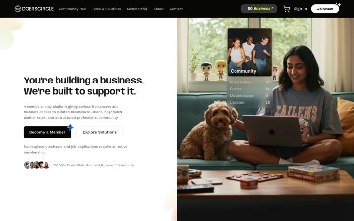 Screenshot of doerscircle.com