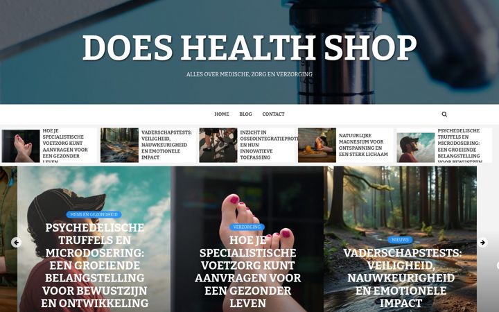 Captura de ecrã de doeshealthshop.nl