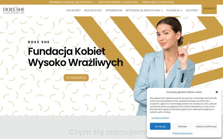 Skjámynd af doesshe.pl