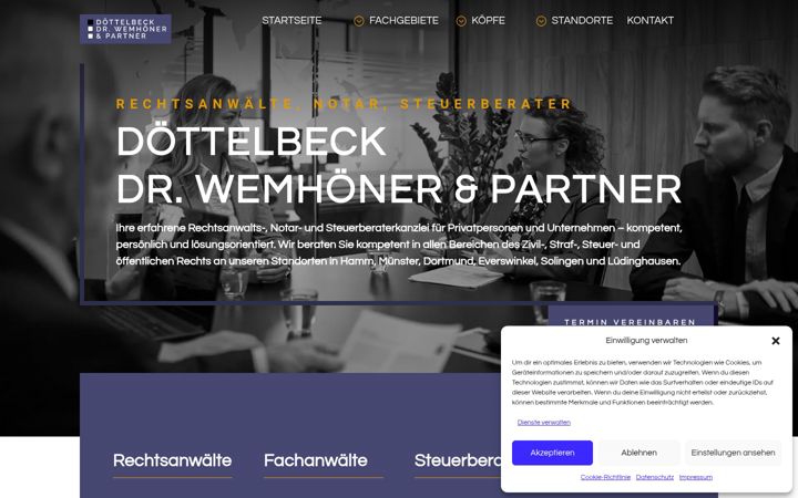 Screenshot von doettelbeck.de