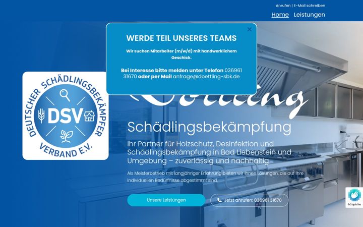 Screenshot of doettling-schaedlingsbekaempfung.de