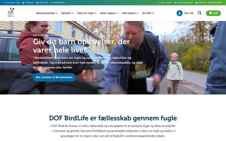 Snímek obrazovky dof.dk