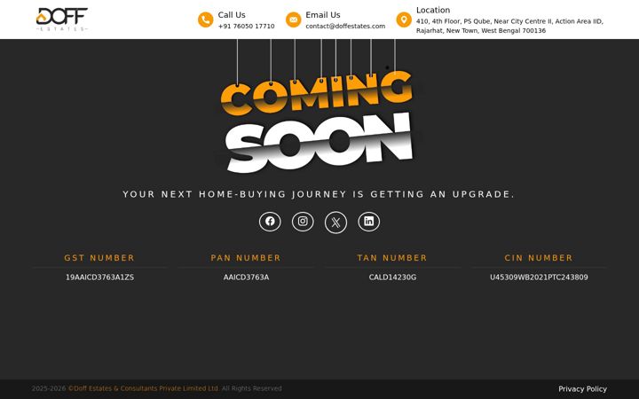 Screenshot of doffestates.com
