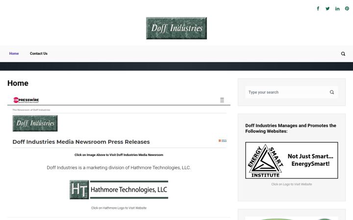 Screenshot of doffindustries.com