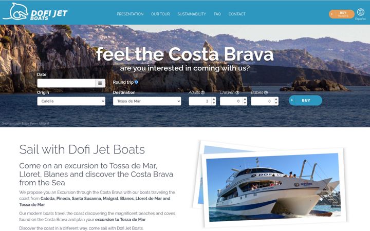 Screenshot of dofijetboats.com