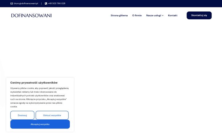 Skjámynd af dofinansowani.pl