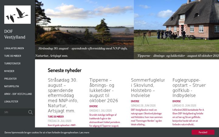Screenshot of dofvestjylland.dk