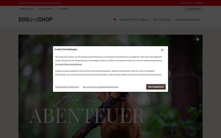 Screenshot of dog-and-shop.com