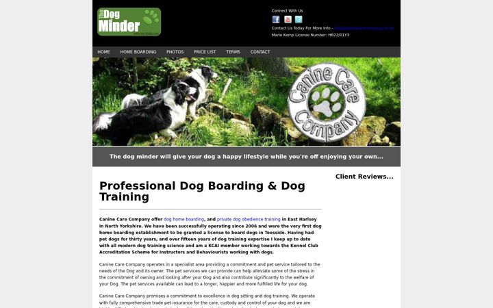Screenshot of dog-minder.co.uk