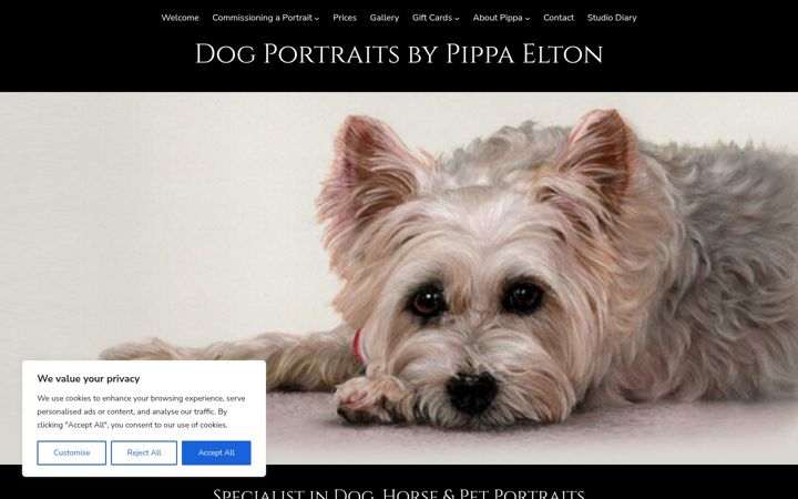 Screenshot di dog-portrait.co.uk