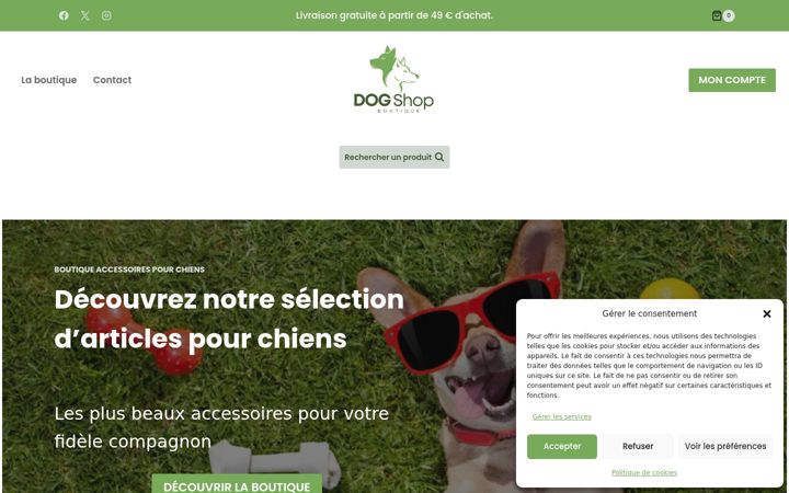 Screenshot of dog-shop-boutique.fr