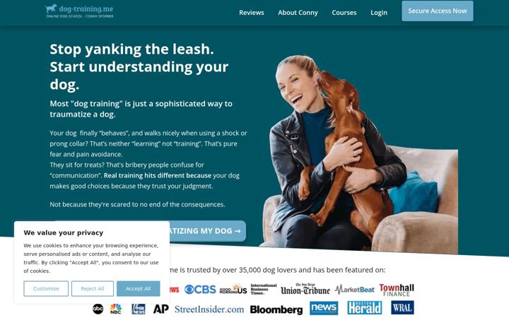 Screenshot of dog-training.me