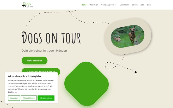 Screenshot von dog-walker.de